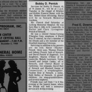 Obituary for Bobby D. Penick
