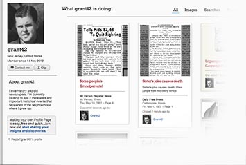 Profile page on The Advocate Archive